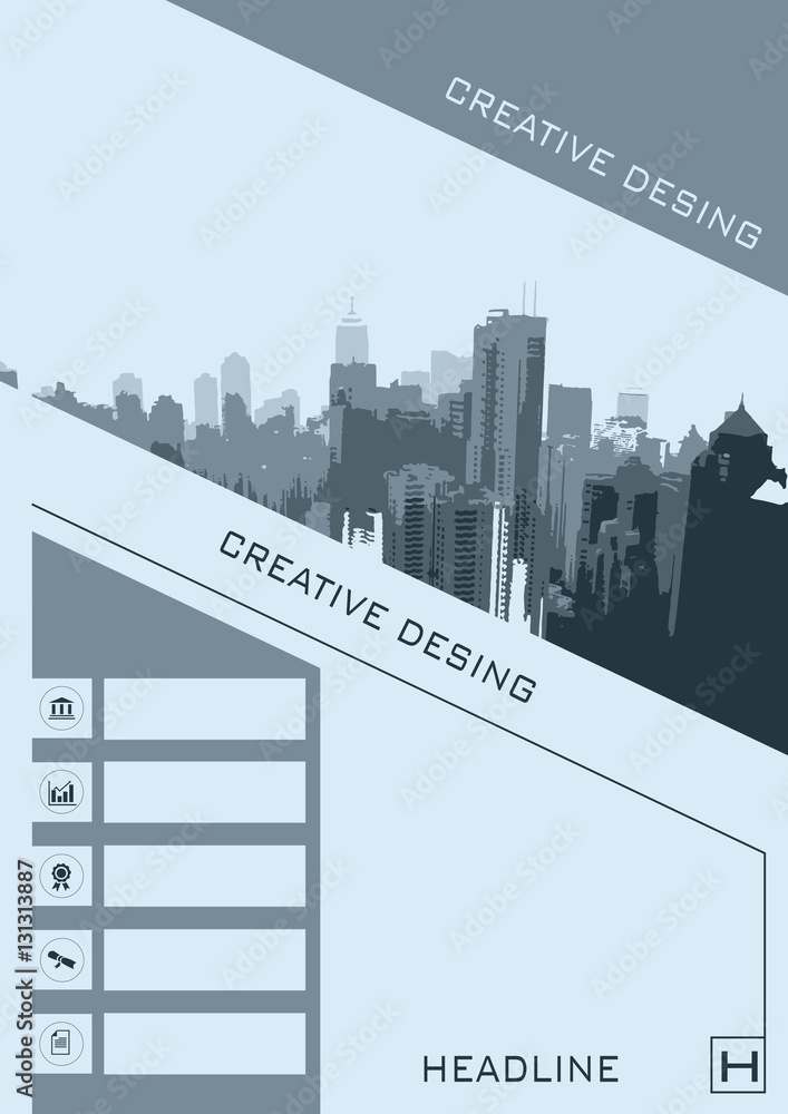 Fotografie Business brochure, flyer, banner design vertical pattern.