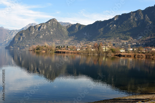 A view of Lake Idro in the mountains of the Valle Sabbia - Bresc