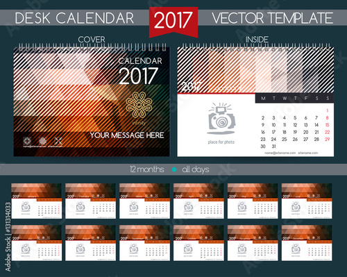 Design Desk Calendar 2017.