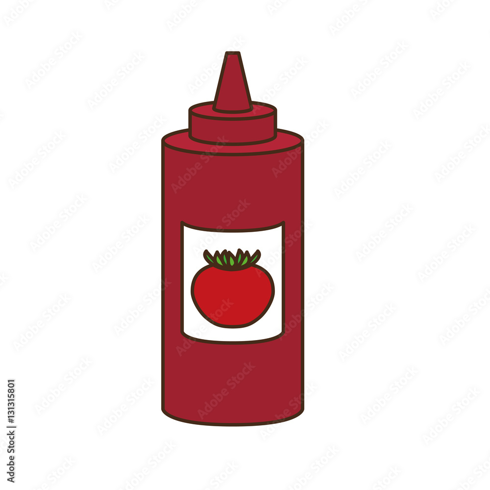 sauce bottle fast food related icon image vector illustration design sauce bottle fast food related icon image vector illustration design