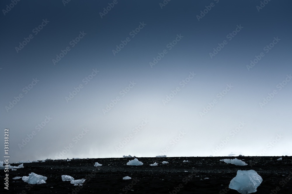 Fotografie Icebergs at glacier lagoon