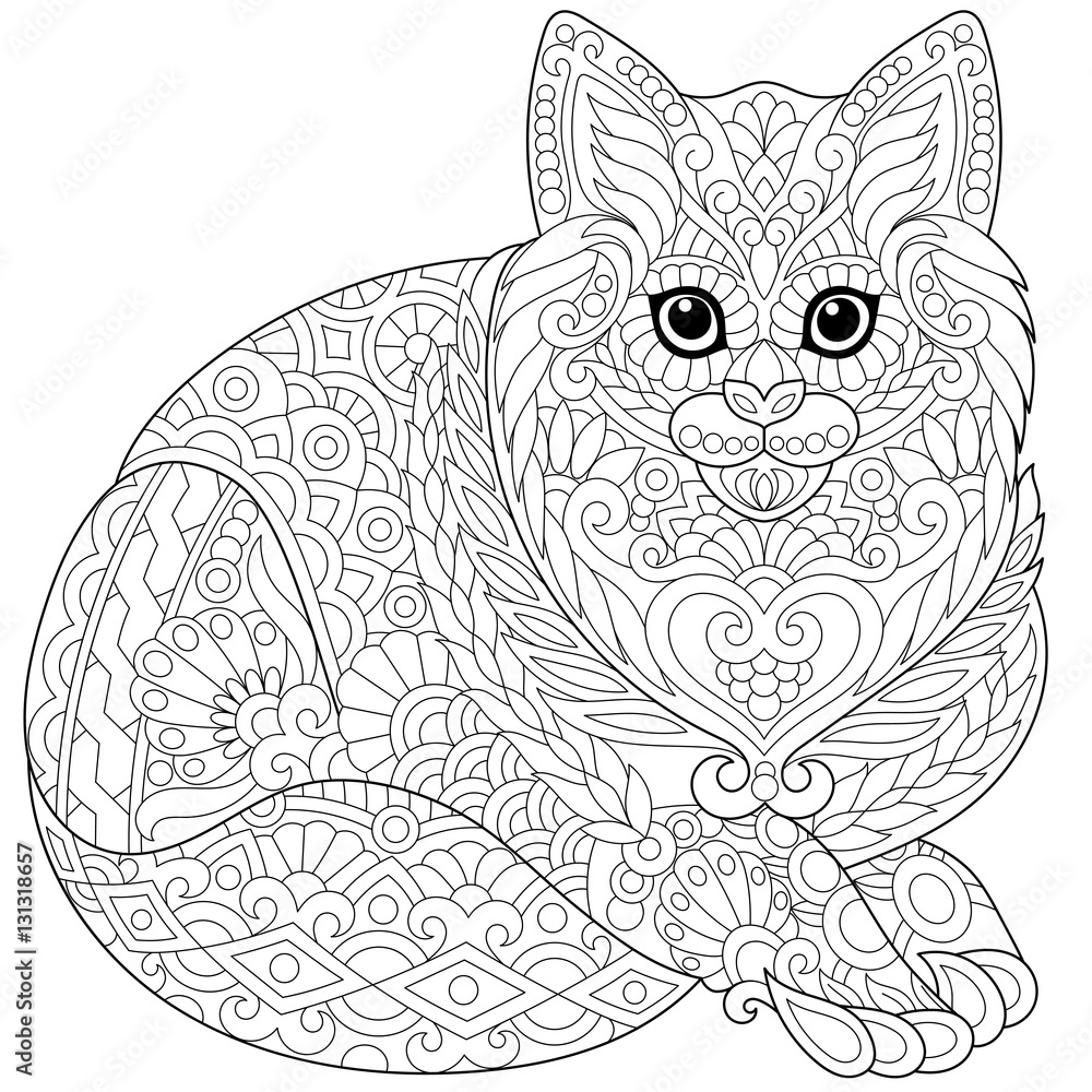 Cat Coloring Book For Adults: Adorable cats & kittens coloring pages with  quotes - Coloring relaxation stress, anti-anxiety - Adult Creative Book fo  (Paperback)