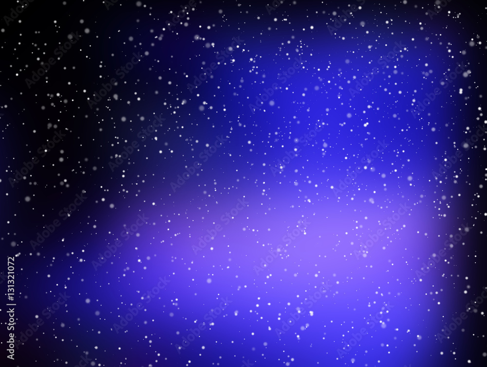 Abstract blue stars space background.