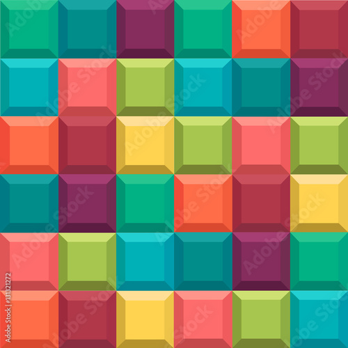 Geometric background. Style Tetris game.