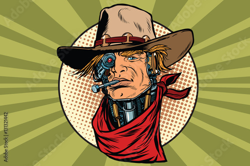 wild West bandit robot steampunk