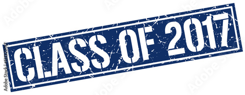 class of 2017 square grunge stamp