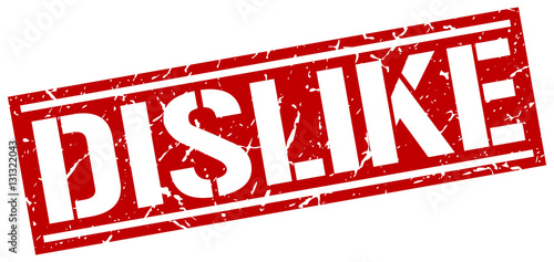 dislike square grunge stamp
