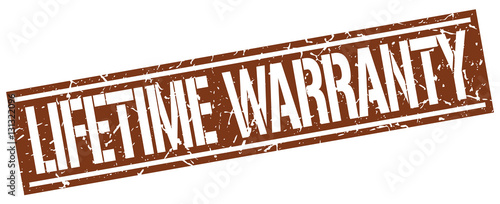 lifetime warranty square grunge stamp