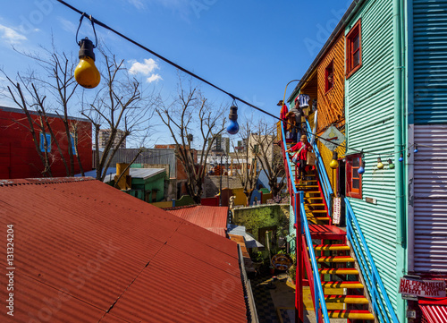 Argentina, Buenos Aires Province, City of Buenos Aires, View of the colourful La Boca Neighbourhood. © Karol Kozłowski