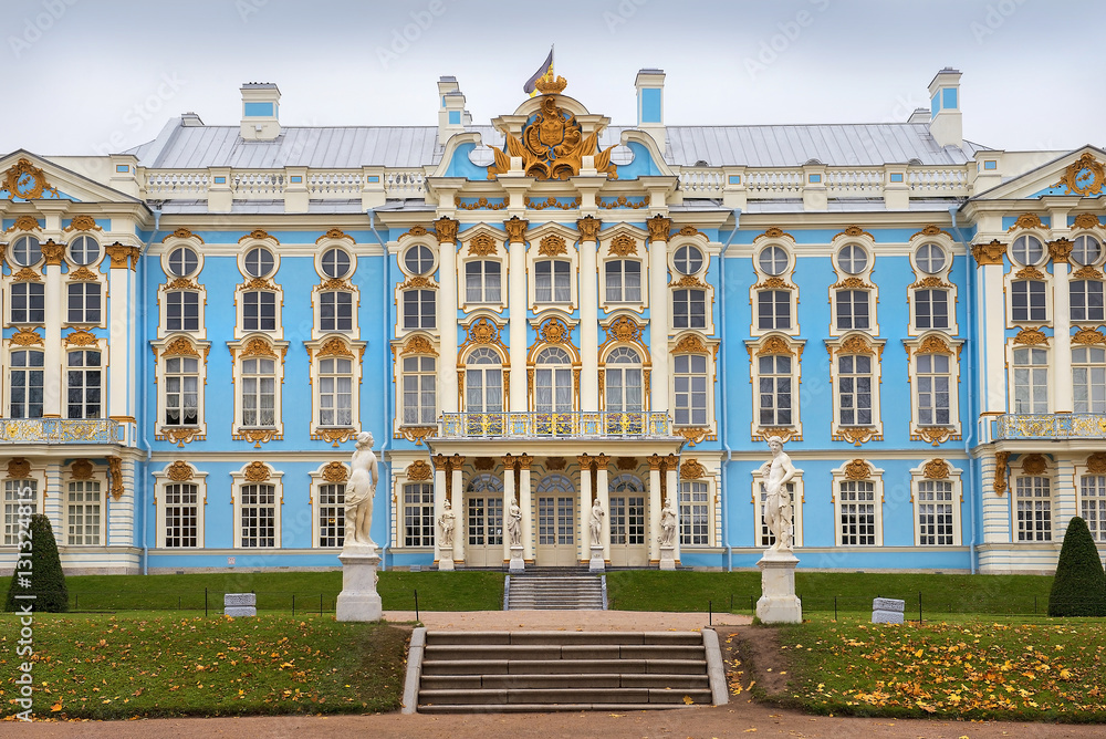 Catherine Palace in Tsarskoye Selo, Saint Petersburg, Russia