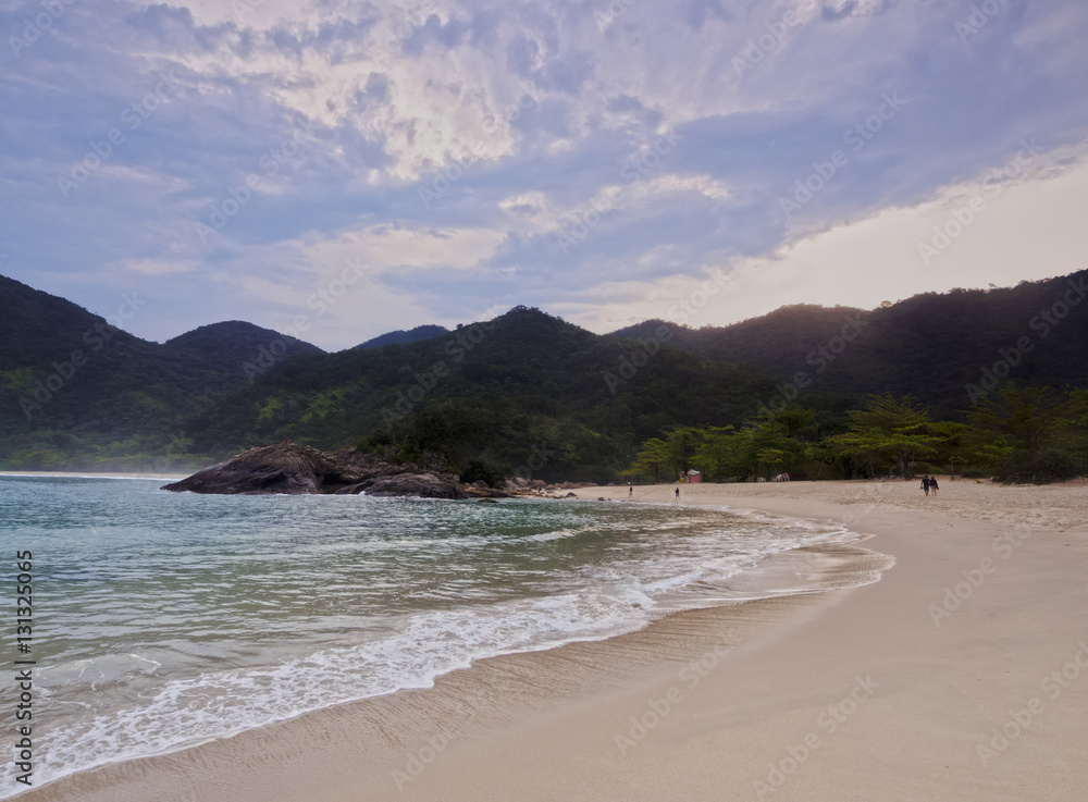 Brazil, State of Rio de Janeiro, Paraty Zone, Trinidade, View of the Cachadaco Beach.