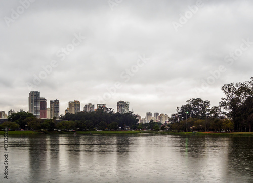 Brazil, State of Sao Paulo, City of Sao Paulo, Cityscape viewed from the Ibirapuera Park. © Karol Kozłowski