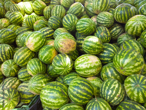 Watermelons on the market.