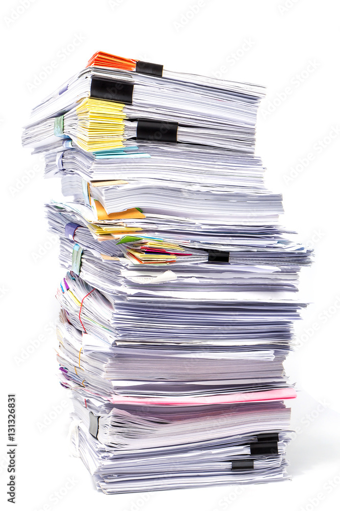 Stack of Documents isolated on white background Stack of Documents isolated on white background
