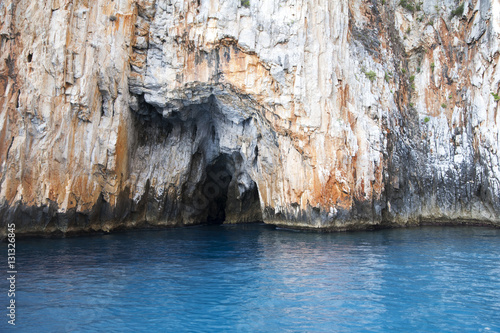 Cavernous seacoast, Marina di Camerota, Italy