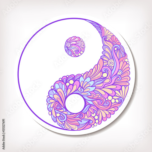 Symbol of yin and yang. This illustration can be used as a print