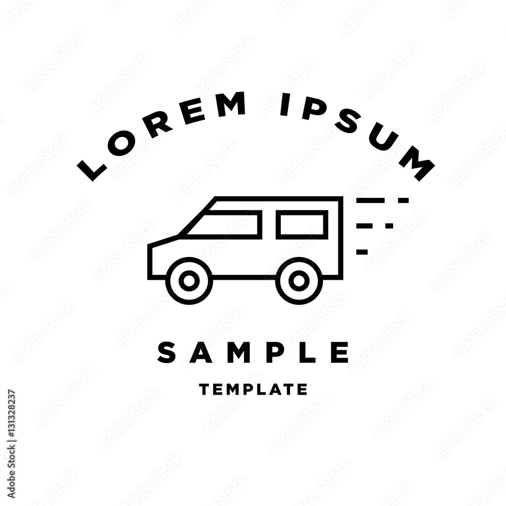 4WD Car Minimal Sign Vector Design 4WD Car Minimal Sign Vector Design