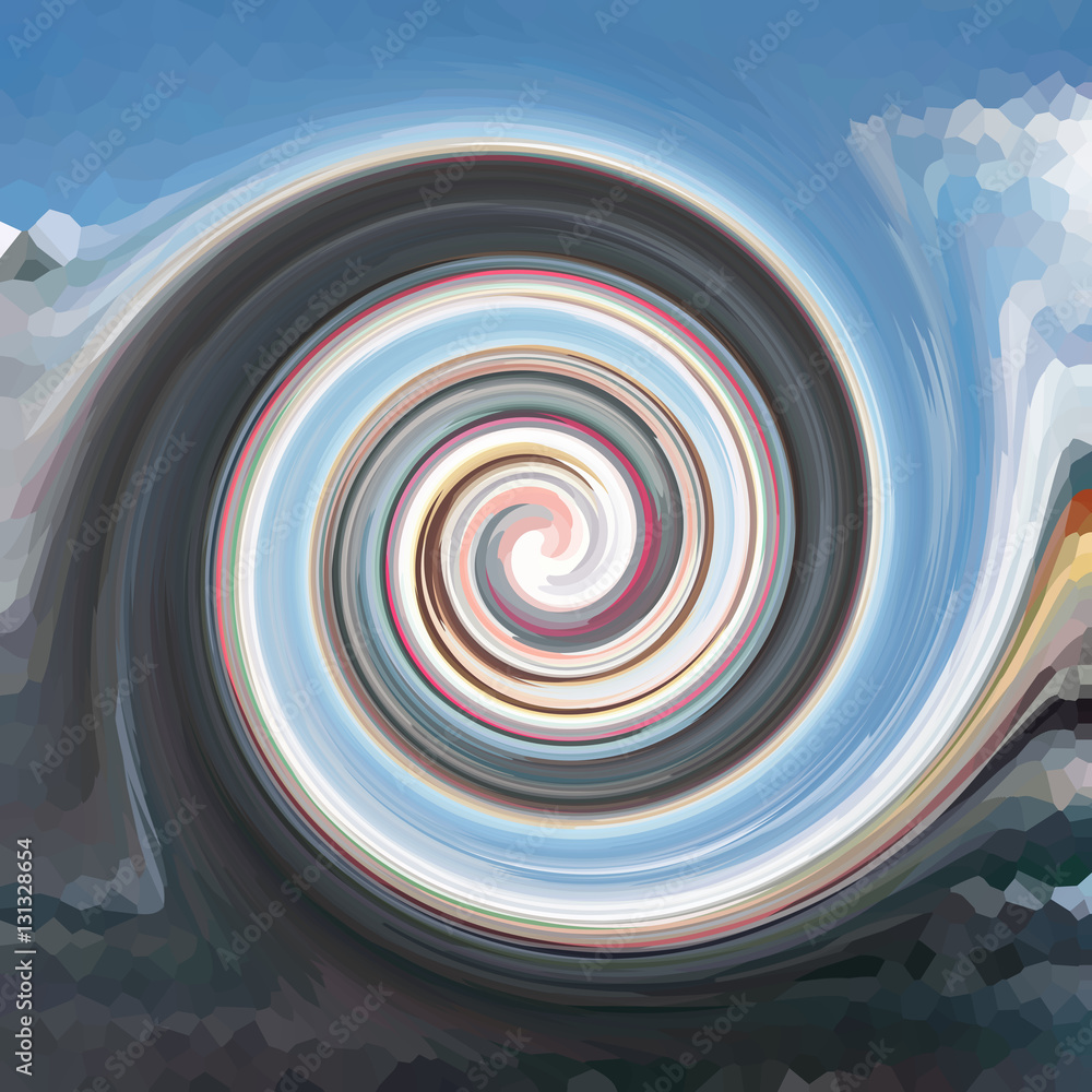 Fototapeta premium Swirls of digital paint suitable as background for projects on a