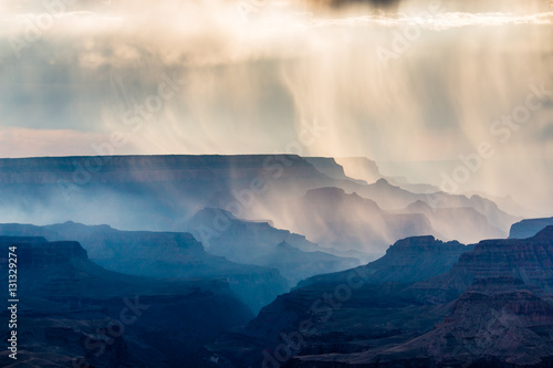 Rain at the Grand Canyon