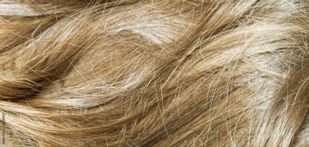 Fototapeta premium Natural beautiful hair as a texture background composition. Soft