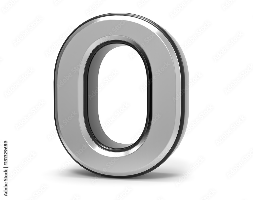 3D Isolated Metal Metallic O Letter Alphabet Logo Illustration. 3D Isolated Metal Metallic O Letter Alphabet Logo Illustration.