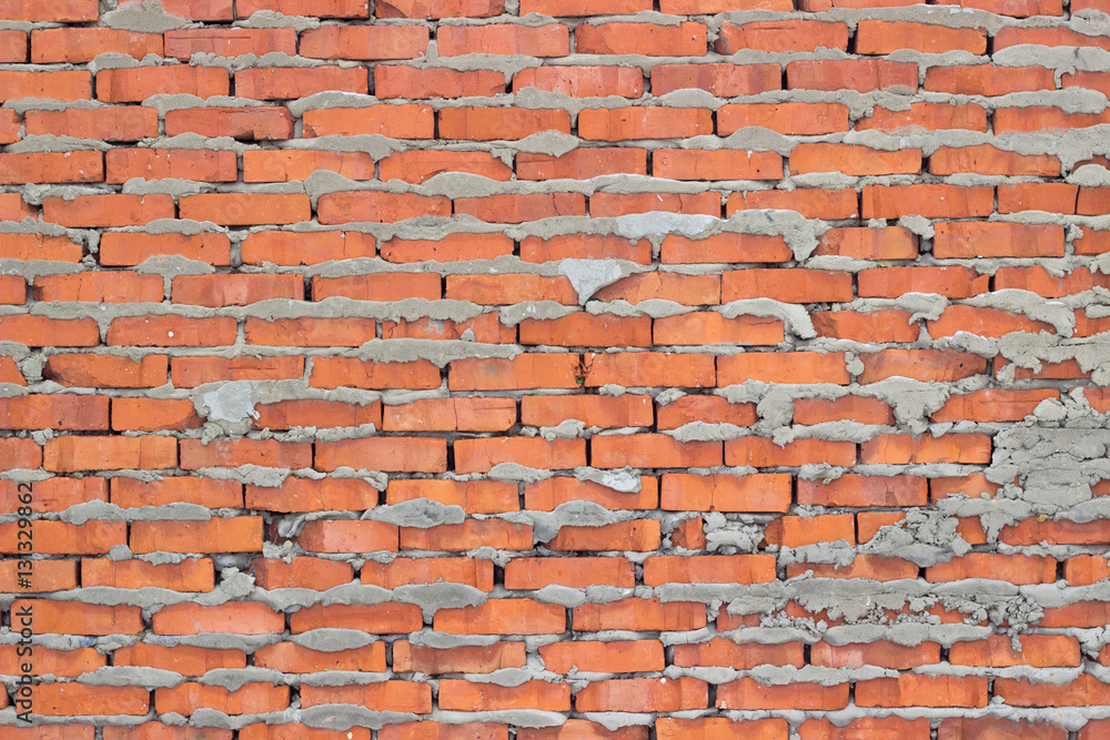 Obraz premium Rough brick masonry