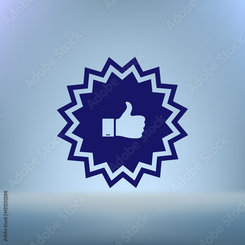 Free Download Badge with thumbs up Icon - GFXLoad