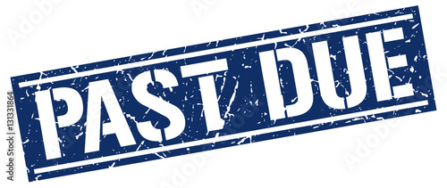 past due square grunge stamp
