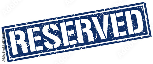 reserved square grunge stamp