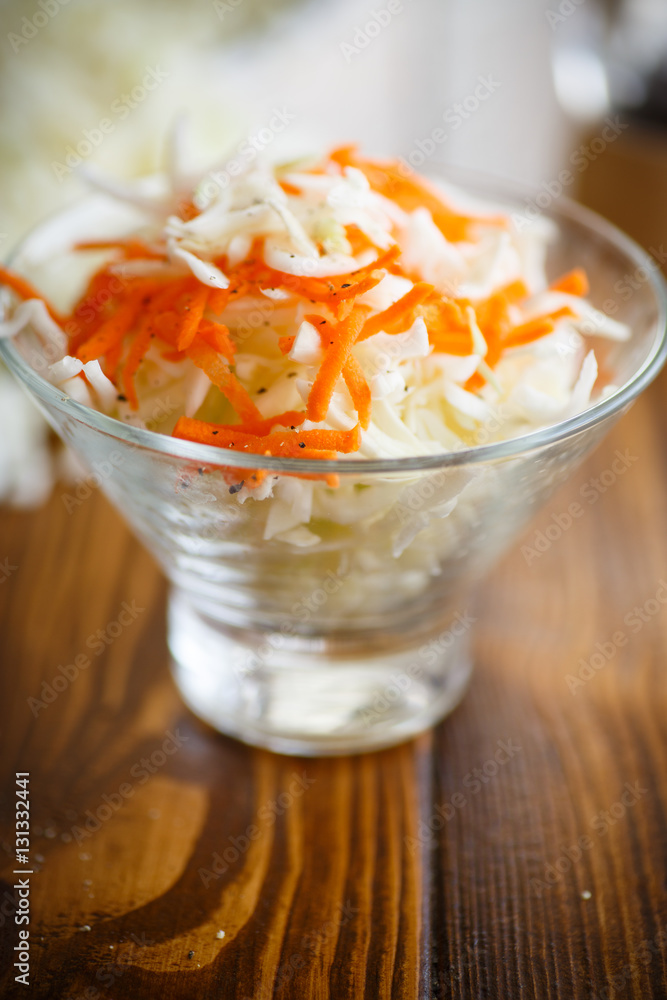 vegetarian salad with cabbage and carrots vegetarian salad with cabbage and carrots