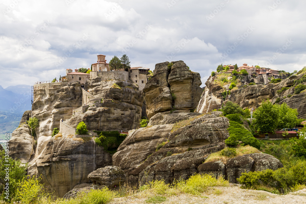 Meteora monasteries, incredible sandstone rock formations. Greec