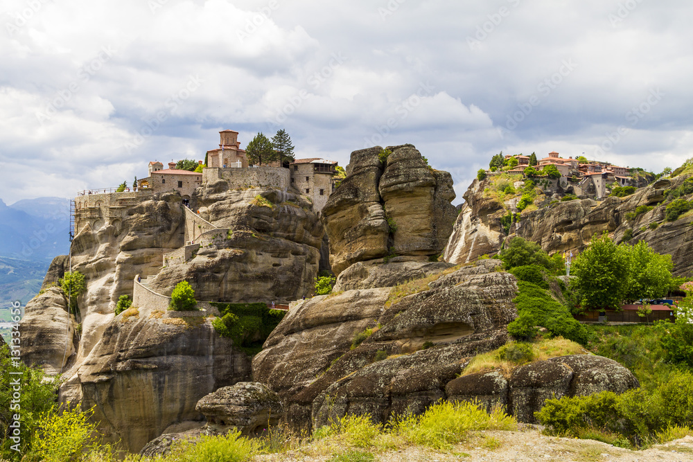 Meteora monasteries, incredible sandstone rock formations. Greec