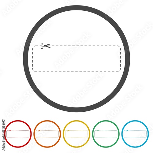 Coupon design, Sale icon, Shopping concept, sticker set 