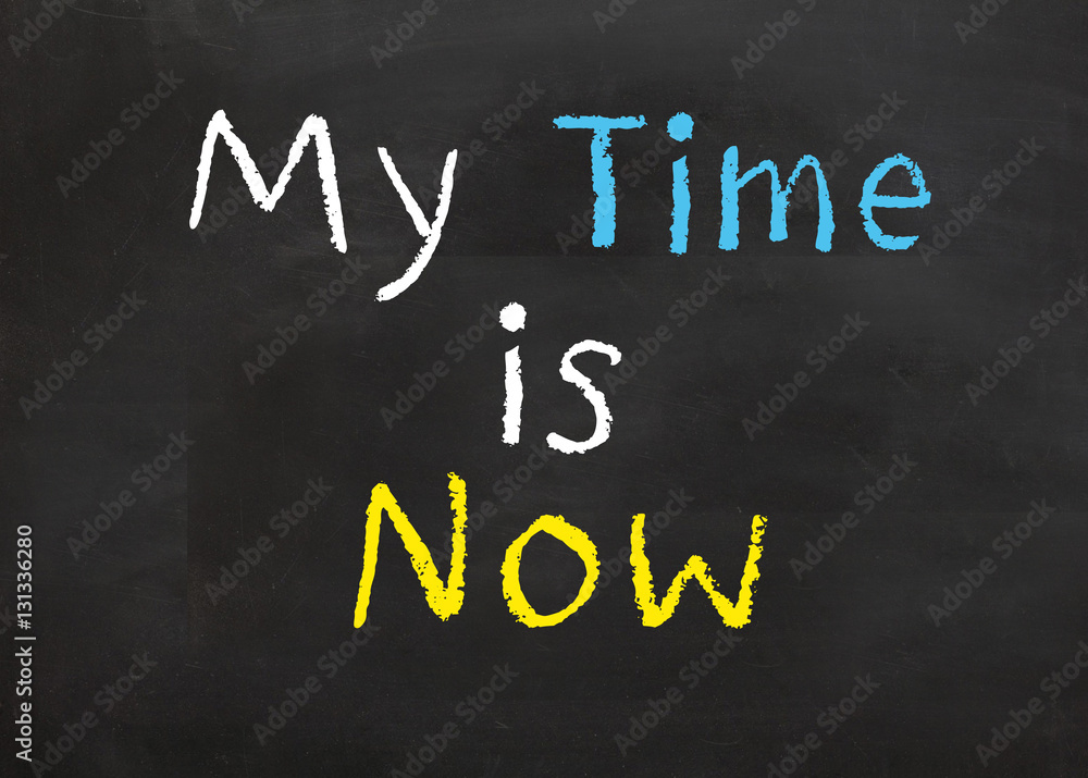 Motivational saying written on a black chalkboard Motivational saying written on a black chalkboard