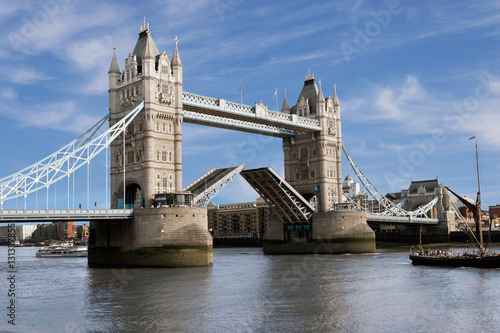 Tower Bridge  London  span open