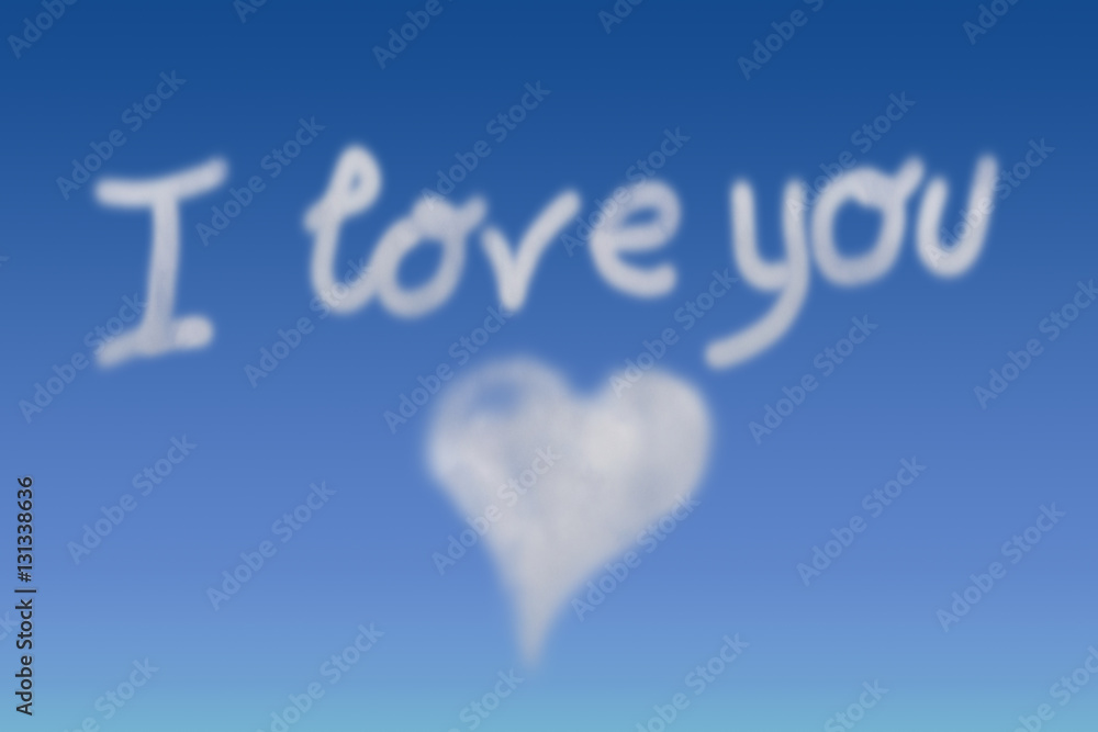 message of love with clouds in the sky, i love you message of love with clouds in the sky, i love you