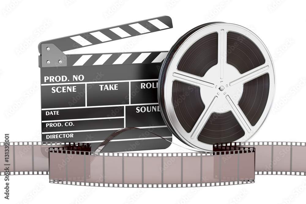 Naklejka premium cinema, movie and cinematography concept, 3D rendering