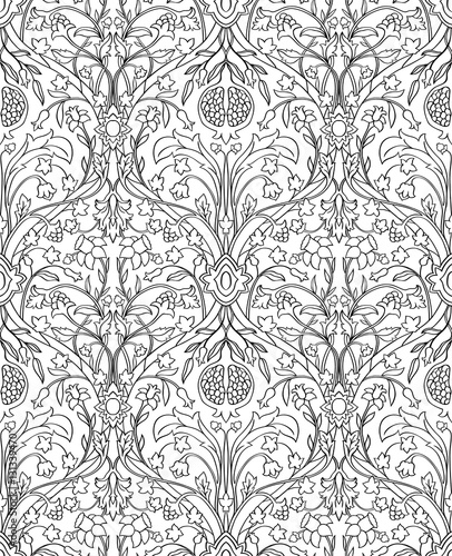 Floral pattern for wallpaper.