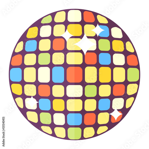 Disco ball vector.