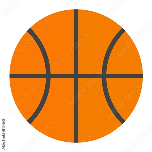 Orange basketball ball vector illustration.