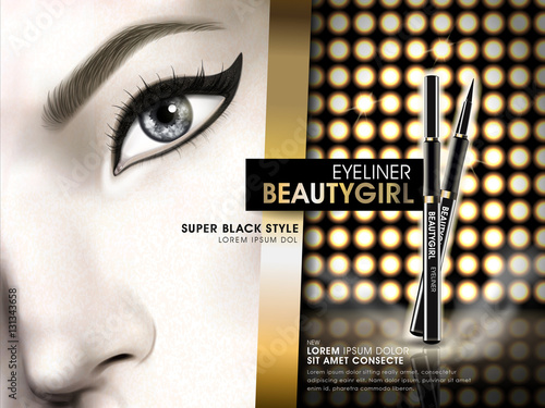 eyeliner beautygirl ad photo