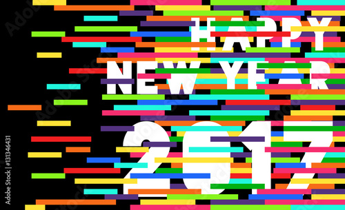 Happy New Year 2017 quote typography design