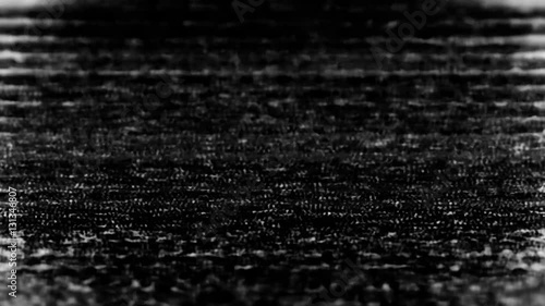 TV static flickers, rolls and shifts (Video Loop).