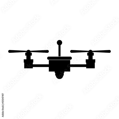 Drone icon. Technology remote aircraft uav spy and robot theme. Isolated design. Vector illustration