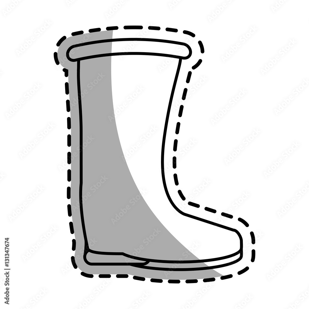 Boot icon. Industrial security safety and protection theme. Isolated ...