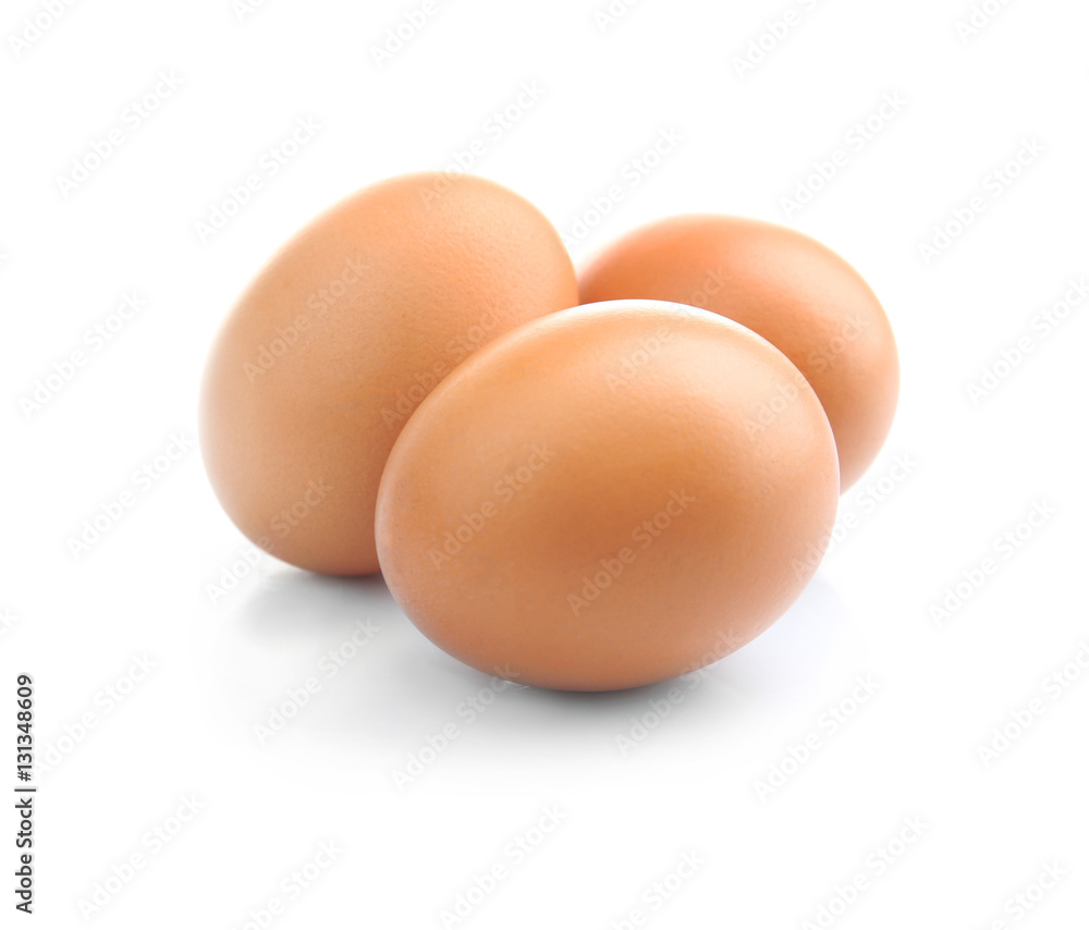 Brown eggs isolated on white Brown eggs isolated on white