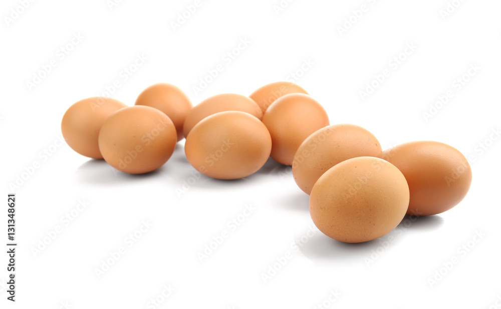 Brown eggs isolated on white Brown eggs isolated on white
