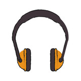 Headphone icon. Industrial security safety and protection theme. Isolated design. Vector illustration