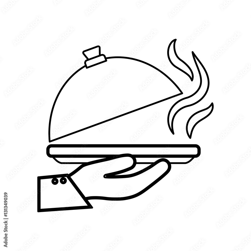 Waiter hand symbol icon vector illustration graphic design Waiter hand symbol icon vector illustration graphic design