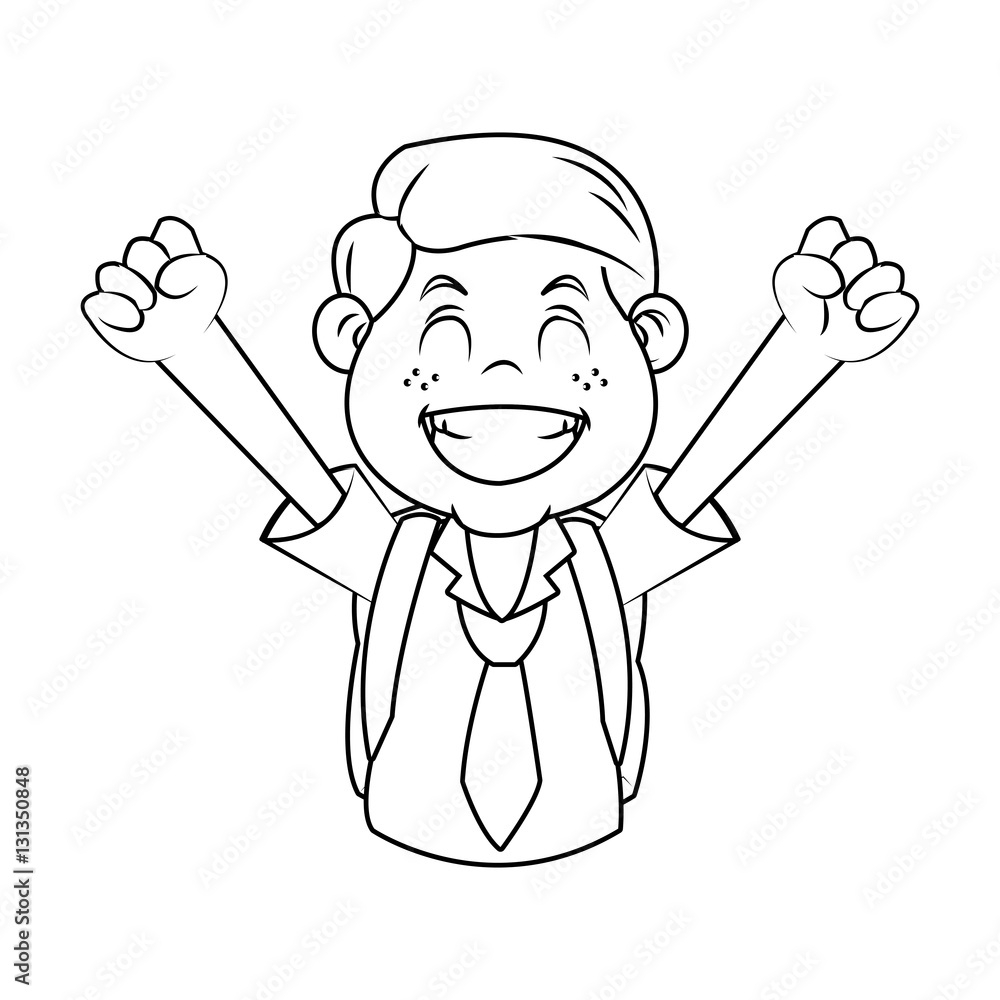 School boy icon. Kid childhood little and people theme. Isolated design. Vector illustration School boy icon. Kid childhood little and people theme. Isolated design. Vector illustration